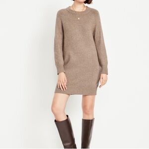 Knit Sweater Dress in Taupe